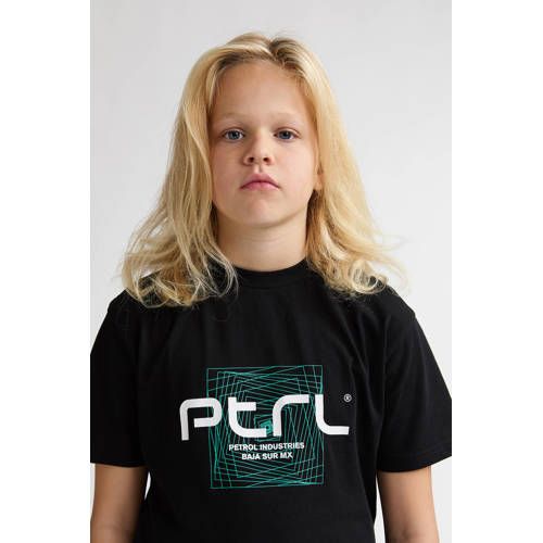 Petrol Industries Jongens T-shirt Zwart Katoen Maat 176