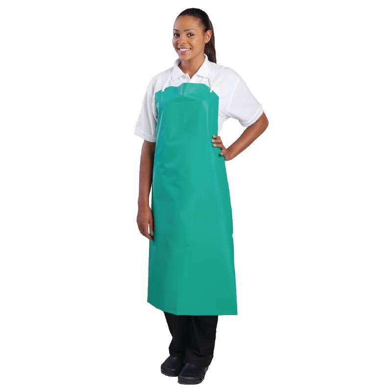 WHITES CHEFS APPAREL Whites PVC nylon halterschort groen