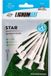 Lignum Star Tees 72mm Wit 12 stuks