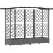 Maison Exclusive - Jardinière surélevée avec treillis et toit, gris clair, 203,5 x 40 x 123 cm