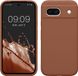 kwmobile telefoonhoesje geschikt voor Google Pixel 8a - Hoesje met siliconen coating - Smartphone case in Mokka