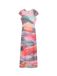 Desigual Robe bleu pastel / gris foncé / rose clair / rouge pastel