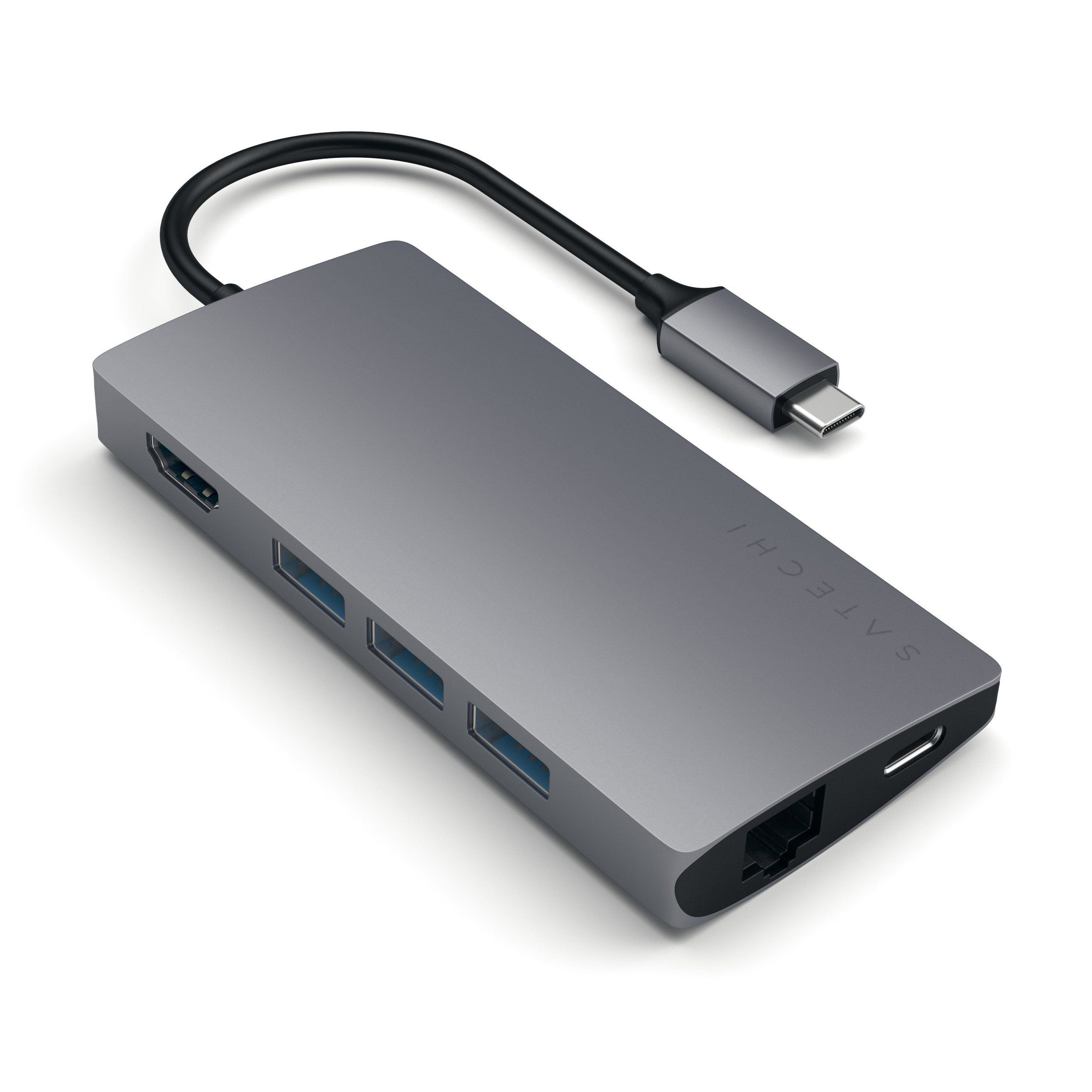 Satechi Multi-Port Adapter V2 Dock - USB-C Hub - Grey