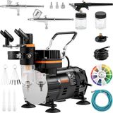 Vevor Airbrush Set Compressor Compleet 220-240V Spuitpistool Verfpistool