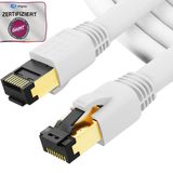 Merkloos Netwerkkabel CAT 8.1 S/ftp Lszh - LAN-patchkabel - 5 meter - 40 Gbit/s - Wit - Rj45