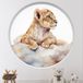 Tigre Stickers Trompe L'Oeil Arche Ronde Enfants - Diamètre 130 cm