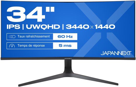 JAPANNEXT 34 inch 3440 x 1440 pixels IPS Zwart