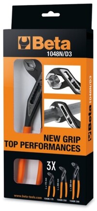 Beta 1048N/D3 Waterpomptangen Set - 3-delig - 175/250/300 mm