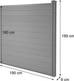 MCW WPC privacyscherm Sarthe - 189cm - Teakhout