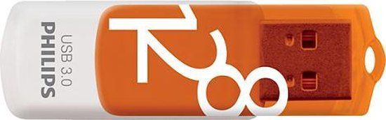 Philips Vivid USB3.0 128GB USB Flash Drive - Orange/White