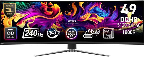 MSI MPG 491CQPXDE QD-OLED computer monitor