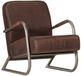 vidaXL Fauteuil Echt Leer Bruin