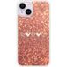 Apple iPhone 14 Paillettes coeur Verstevigd hoesje met sublimatie bedrukking
