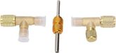 OEM Allecto T-stuk adapter voor luchthulpgereedschap met 1/4-inch ventiel en meter voor diepvakuum pomp