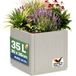 Ethica Pot de fleurs blanc craie en plastique 36 x 36 x 35 cm