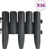 vidaXL Gazonranden 36 st 10 m pp antracietkleurig