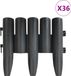 vidaXL Gazonranden 36 st 10 m pp antracietkleurig