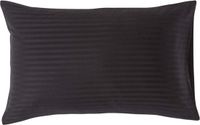 Homescapes Satijn Streep Katoen Kussensloop 50x75 cm – Zwart – 100% Egyptisch Katoen – Draaddichtheid 330