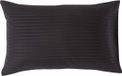 Homescapes Satijn Streep Katoen Kussensloop 50x75 cm – Zwart – 100% Egyptisch Katoen – Draaddichtheid 330
