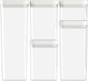 Curver Kara Voorraadbussen - Set 0,5L + 2x1,2L + 1,8L + 2,4L - Wit