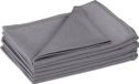 Relaxdays Microvezel poetsdoeken - set van 6 - grijs