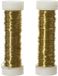 Decoris Binddraad/wikkeldraad - 2x rolletjes - goud - 30 m x 0,3 mm - hobbydraad/bloemendraad
