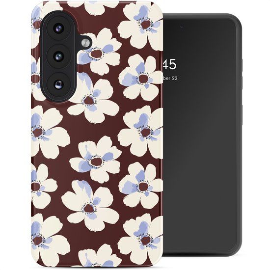 Selencia Hoesje - Geschikt voor Samsung Galaxy S26 - Backcover - Choco Flower Pop