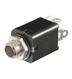 Goobay ES 63 SV - Kabelconnector - Zwart - 6.35 mm - 2 kanalen
