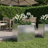 vidaXL Jardinière argent 80 x 40 x 60 cm acier galvanisé