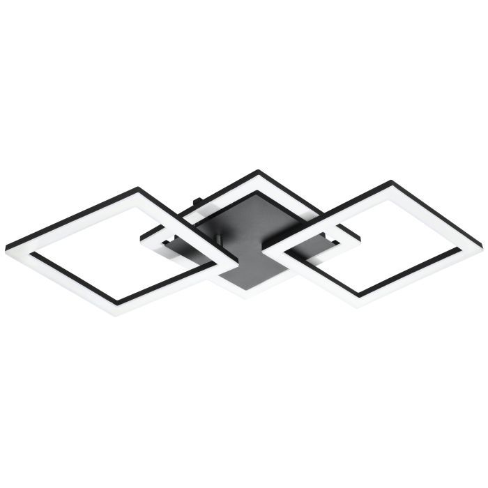 EGLO Connect Paranday-Z Plafondlamp - Zwart - 4000 Lumen - Dimbare LED - Inclusief Afstandsbediening