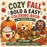 Cozy Fall Bold & Easy Coloring Book for Adults & Kids