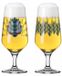 Ritzenhoff Bierglazen Set - Hop en Gerst Design - 2 Stuks - Kristalglas - 374 ml