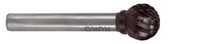 RUKO 116045TC - Fresas metalen duro TiCN forma D - KUD Esférica (16 x 54 mm)