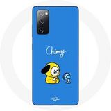 Maniacase Hoesje voor Samsung Galaxy S20 FE Bangtan BTS BT21 Chimmy Jimin Blauwe Achtergrond