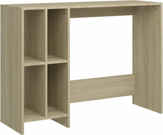 vidaXL Bureau 102,5x35x75 cm bewerkt hout sonoma eikenkleurig