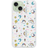 Unicorn Rainbow Siliconen hoesje compatibel met iPhone 15