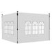 Outsunny 2 zijwanden voor paviljoen, 3 x 3 m, 295 x 195 cm, wit