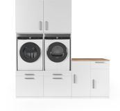 Wasophoogte® Wasmachine Kast Rio de Janeiro - Wasmachine verhoger - Wasmachine ombouw - Wit