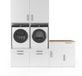 Wasophoogte® Wasmachine Kast Rio de Janeiro - Wasmachine verhoger - Wasmachine ombouw - Wit