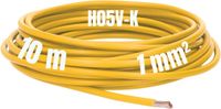 Kalitec 10 meter H05V-K 1 mm² gele bedradingskabel