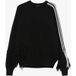 Y-3 Gestrickter 3-Streifen Fransenpullover