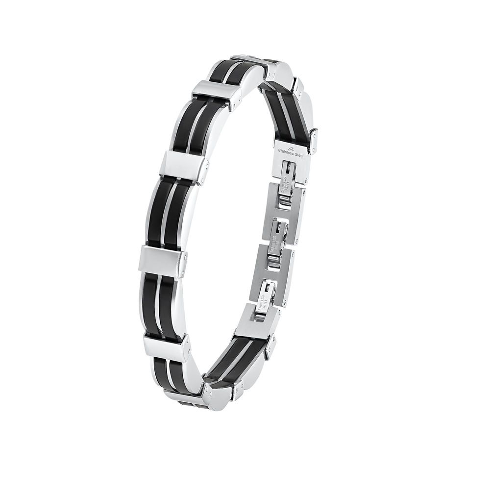 amor Armband voor heren, roestvrij staal - Wit