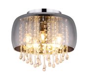 Globo 15809D Plafondlamp Kalla Chroom Glas Smoke Glas Ø 35cm E14