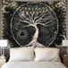 Ibenzoa® Grand tapis mural psychédélique mandala avec arbre de vie et motif d'étoiles - 175 x 230 cm