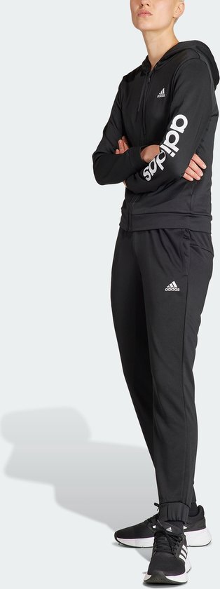 adidas Sportswear Linear Trainingspak - Dames - Zwart- XL