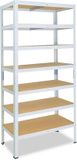 Shelfplaza HOME metalen stellingkast - 230x70x23 cm - wit - 7 planken