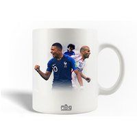 Maniacase Keramische mok Kylian Mbappé Zinédine Zidane Internationale voetballers