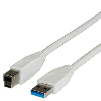 Value USB 3.0 A-B Kabel - 1.8m - Wit