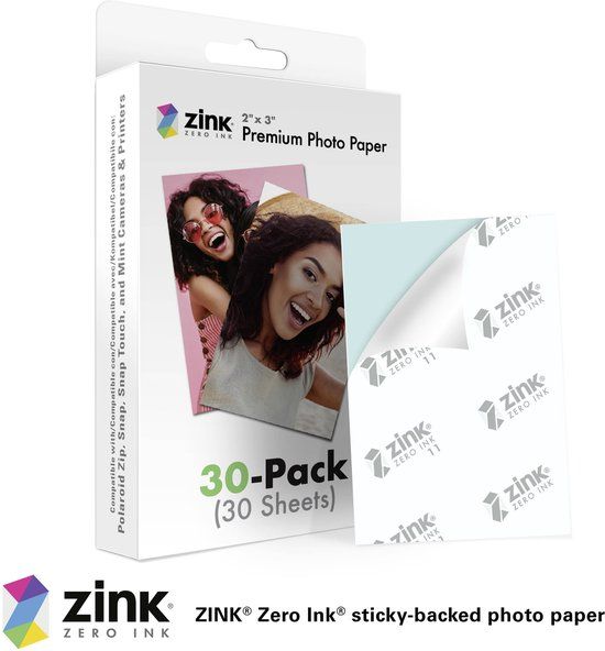 Zink Premium Photo paper - ZINKPZ2X330 - 30 stuks - Wit