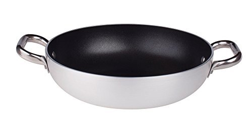 Pentole Agnelli Select Aluminium steelpan, 2 roestvrij stalen handgrepen, zilver